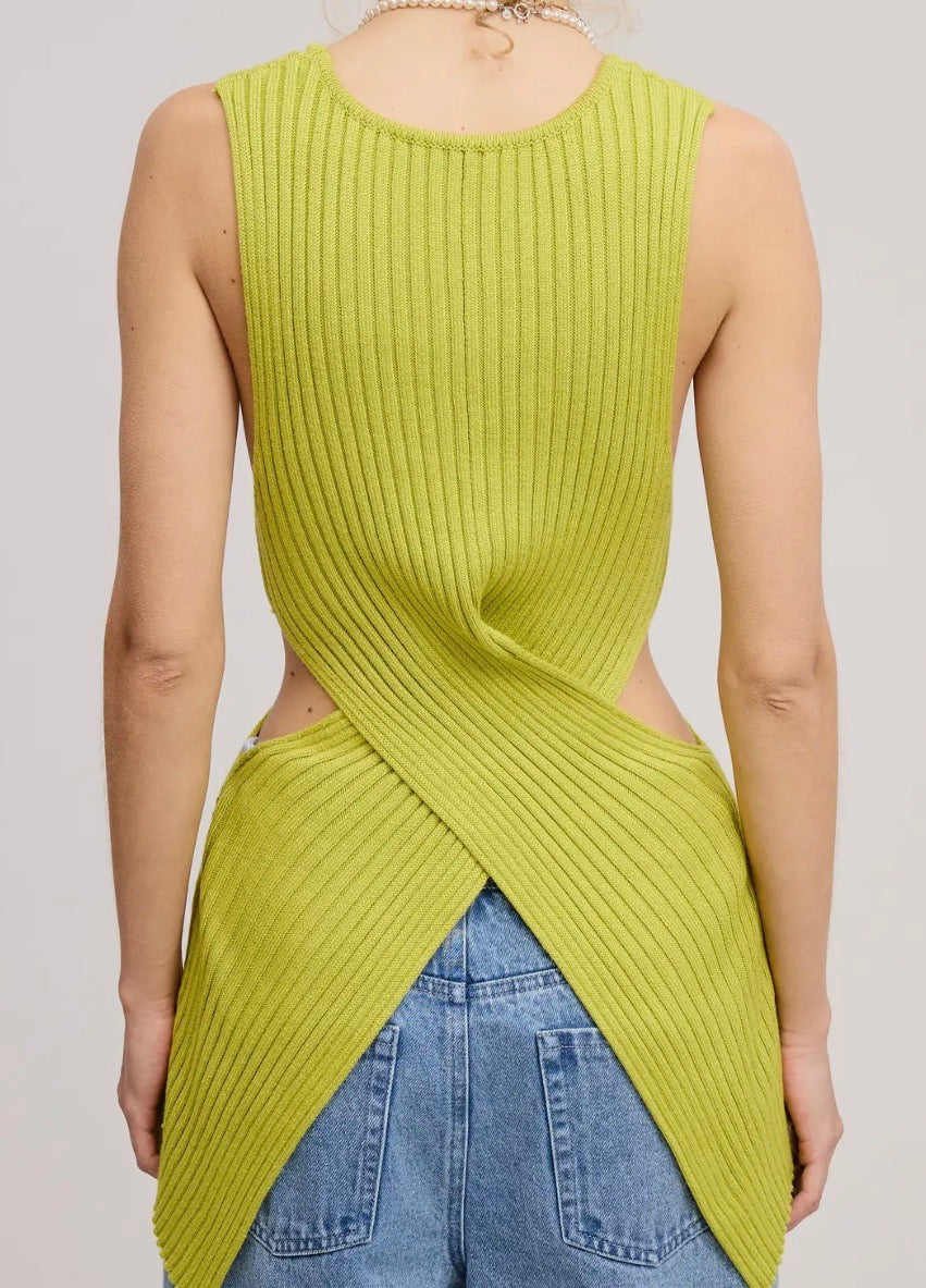 Criss-Cross Ribbed Sweater